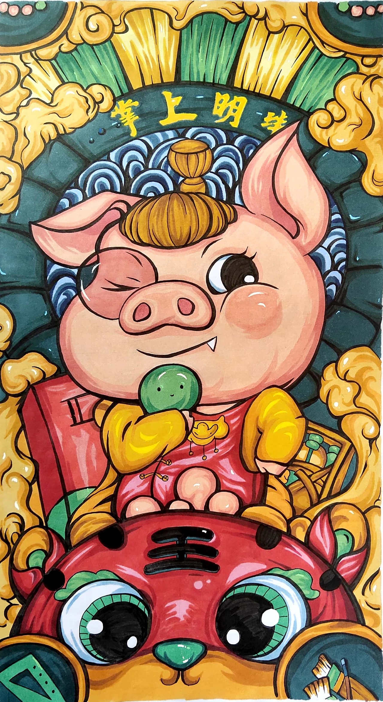 马克笔手绘-练习临摹作品|插画|艺术插画|一直闪的仙女棒_临摹作品