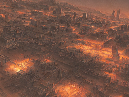 #AI创作实验室#火星上的城市（个人主页-ZNjIyOTUyNjg=） - AI作品 - 站酷设计师R四筒原创素材 - 站酷ZCOOL