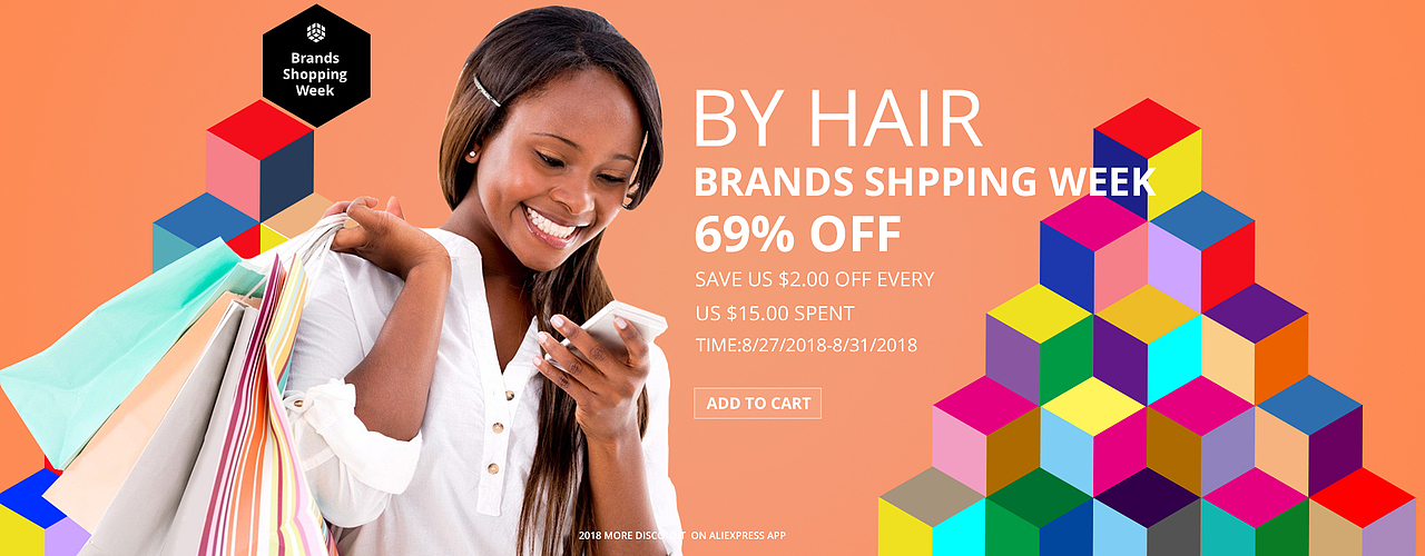 速卖通假发 电商设计-促销海报设计