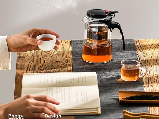 飘逸杯泡茶壶丨古禾造图