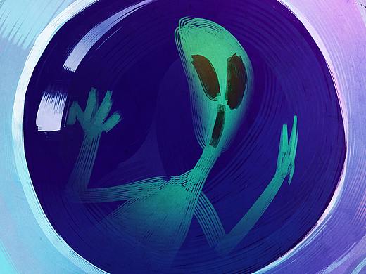 外星人把我當(dāng)外星人抓了起來(lái)（個(gè)人主頁(yè)-ZNDE0MTE4ODA=） - 藝術(shù)插畫(huà) - 站酷設(shè)計(jì)師九月霜原創(chuàng)素材 - 站酷ZCOOL