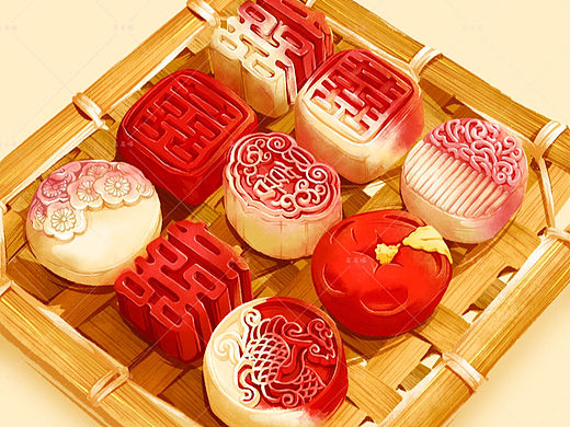 扁平肌理 |喜饼