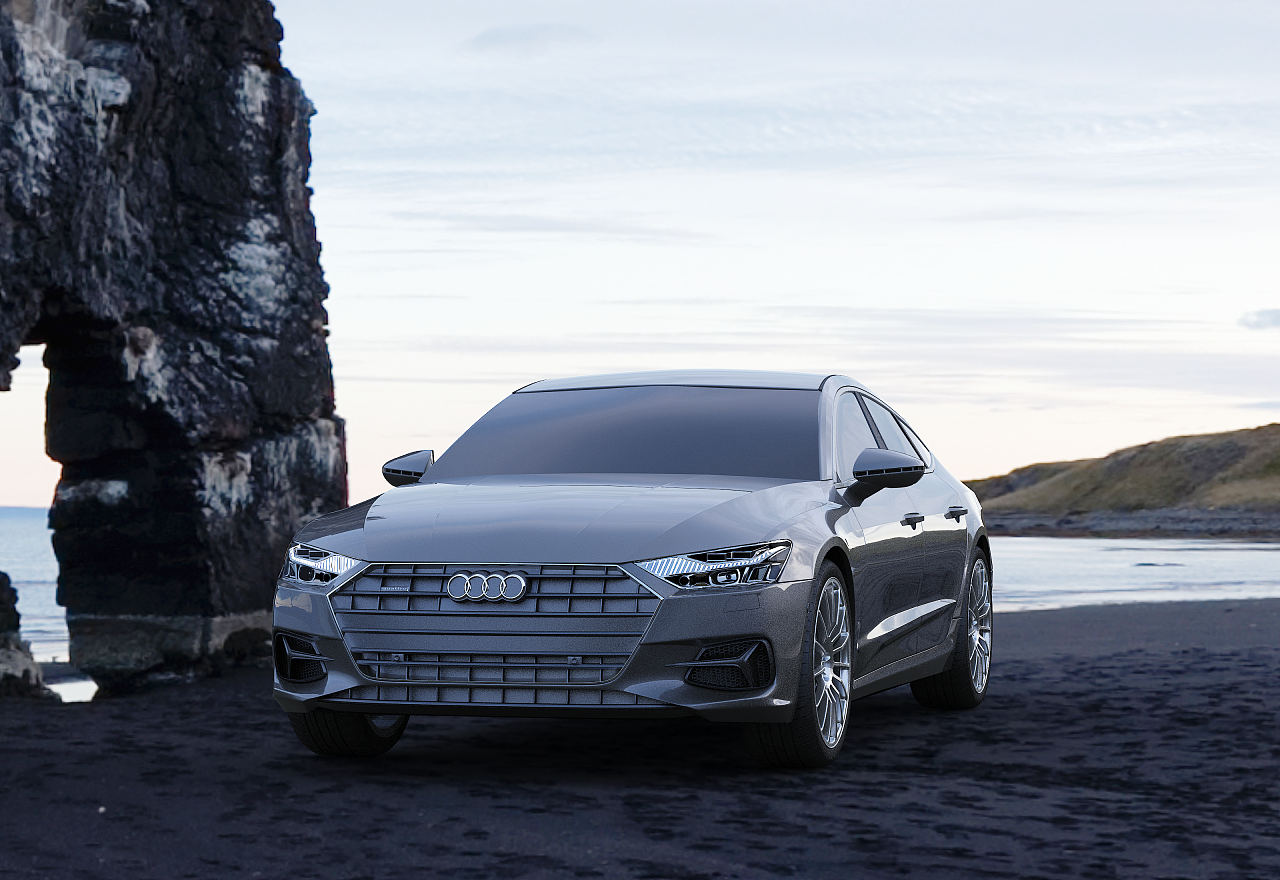 奥迪a7建模渲染