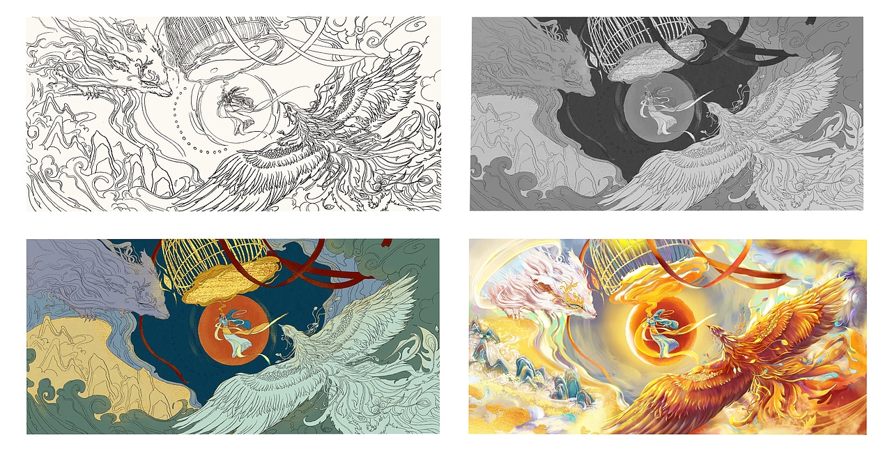 山晓望晴空（图ZMjkxOTEzMzY0） - 艺术插画 - 站酷设计师元气金子原创素材 - 站酷ZCOOL