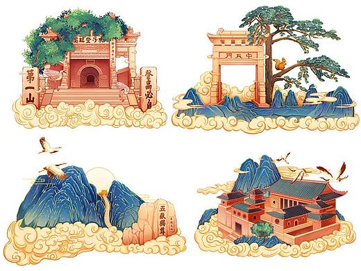 #云泰溪山矿泉水-包装插画