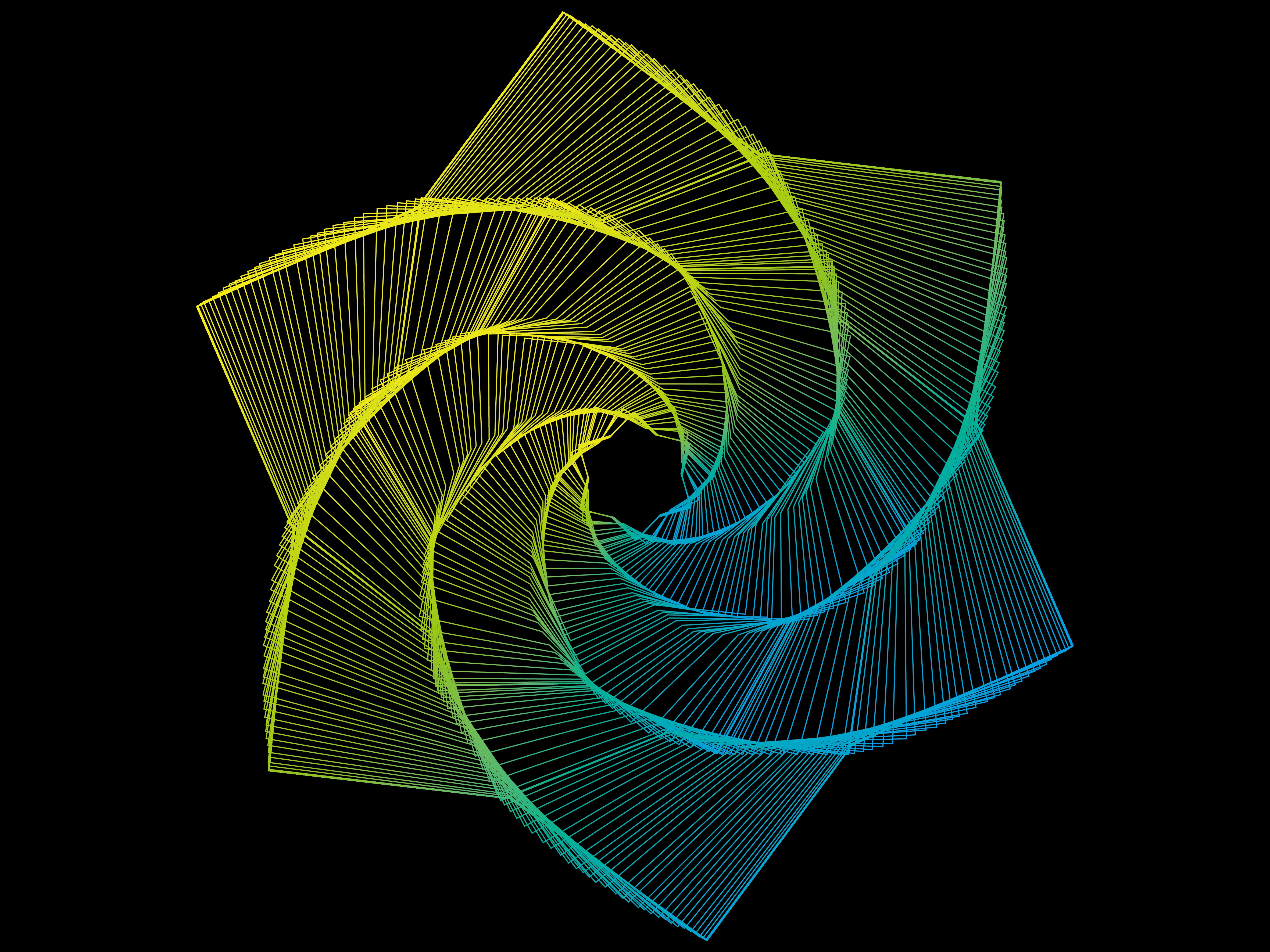 旋转镂空渐变花纹六芒星