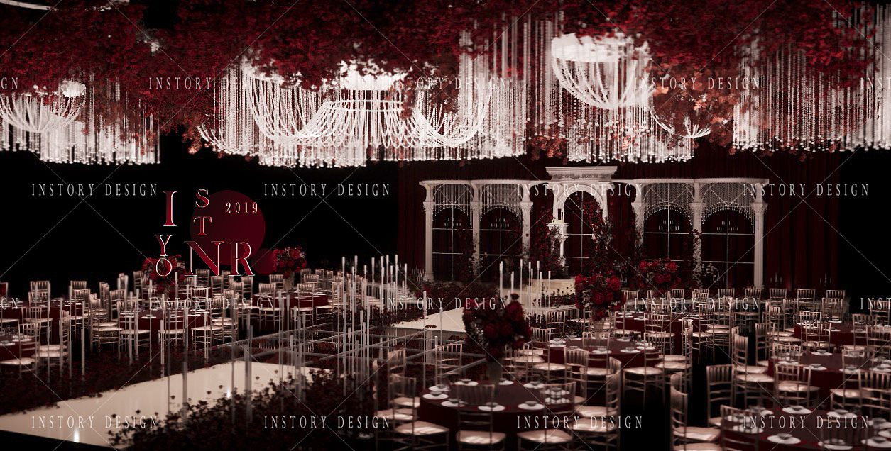 华丽欧式复古红婚礼