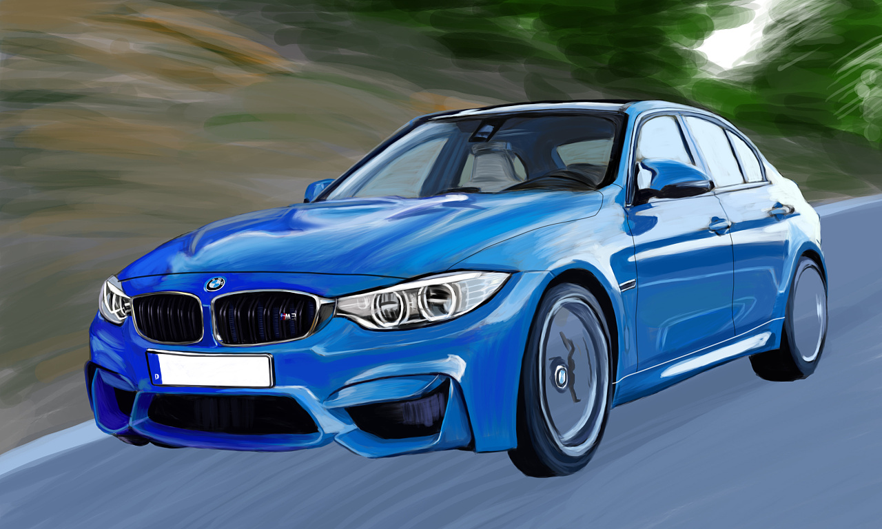 bmw m3|插画|创作习作|饭饭饭樊 - 原创作品 - 站酷 (zcool)