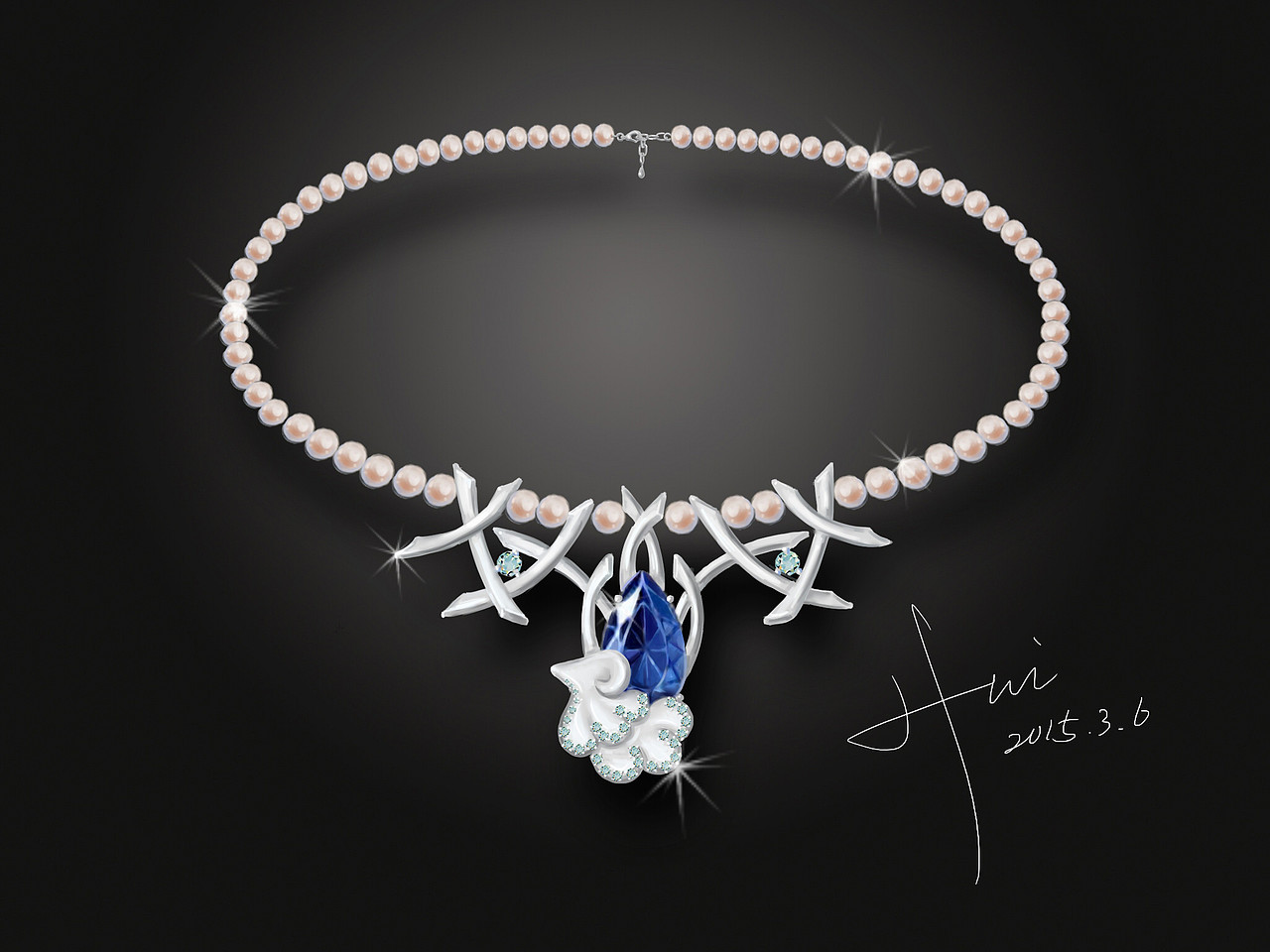 第一次设计珠宝(板绘）（图ZMjUyMDQ0MjQ=） - 首饰设计 - 站酷设计师Cupcake奔原创素材 - 站酷ZCOOL