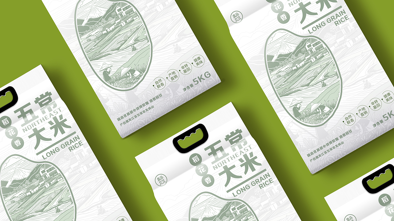 五常大米包装设计（图ZMzU2MjM2NjY0） - 包装 - 站酷设计师海星星一号原创素材 - 站酷ZCOOL