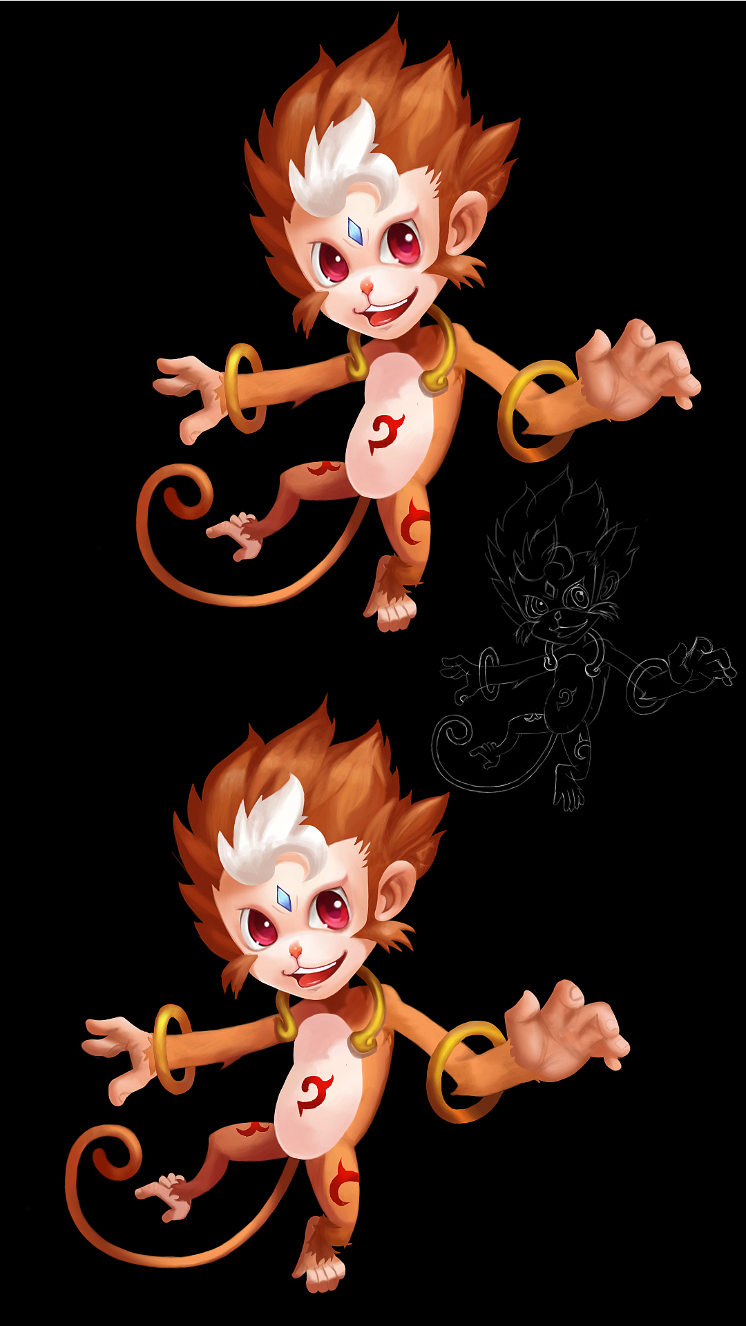 练习原画——猴子