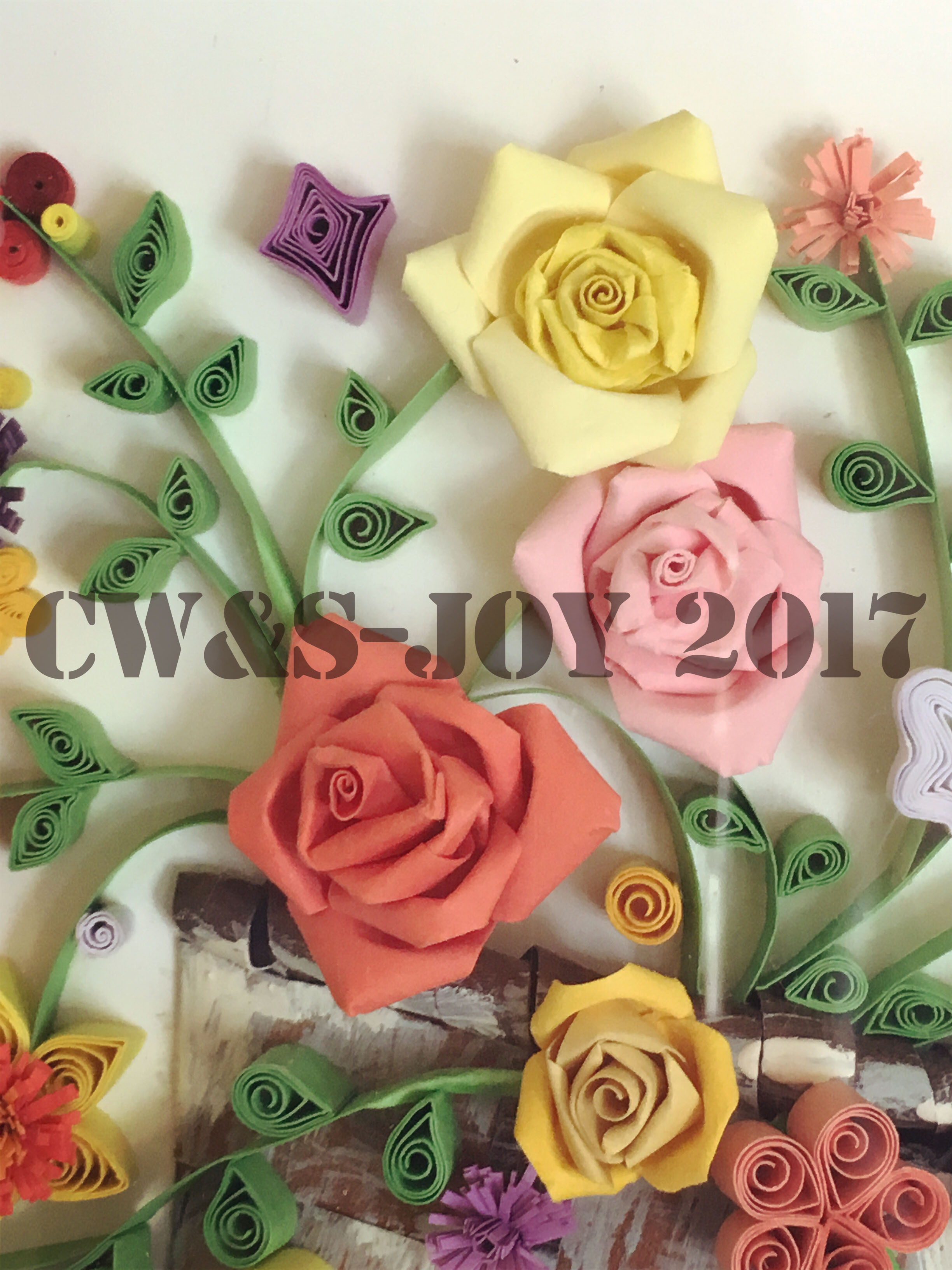 原创-衍纸-花篮