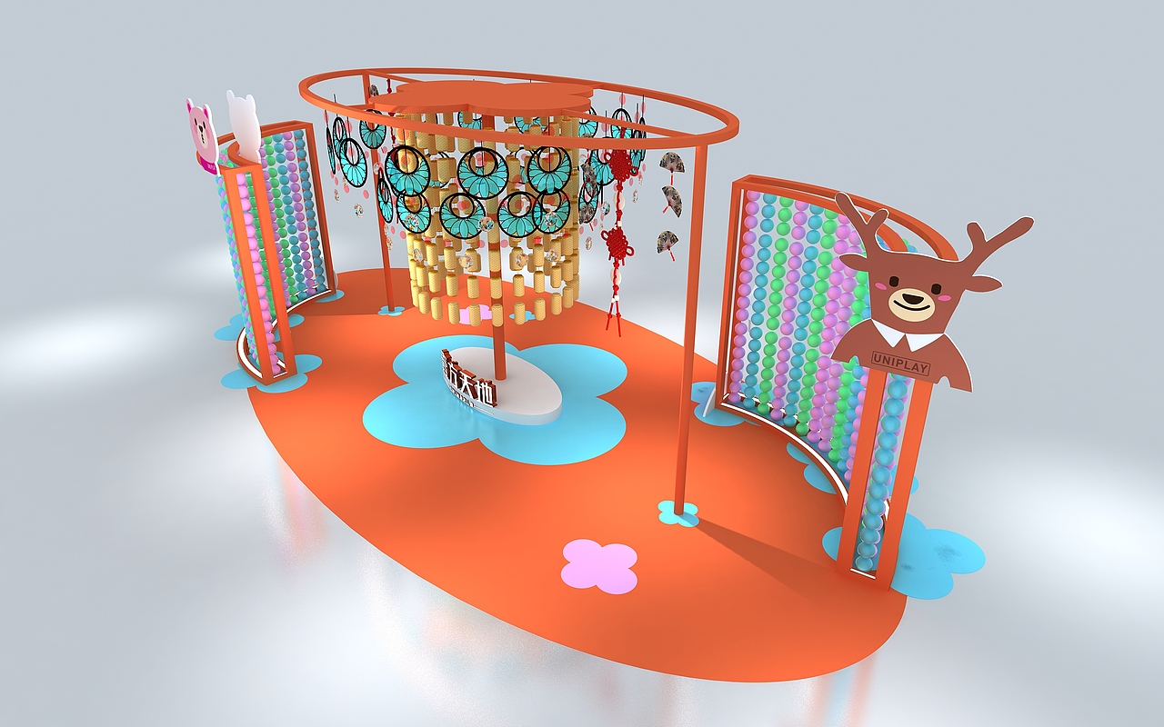 壹方天地美陈互动区展示展览设计3D效果图（图ZMTk3MTY0OTI0） - 场景 - 站酷设计师3D设计师NG男原创素材 - 站酷ZCOOL