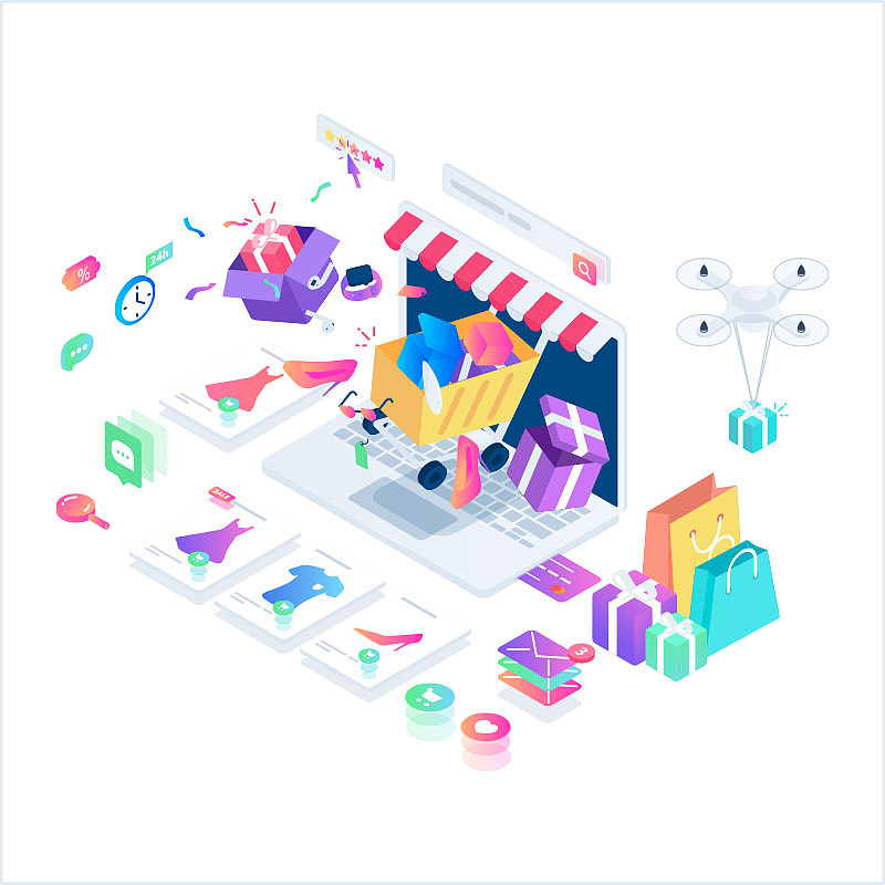 2.5D插画（图ZMTY2MTM4OTYw） - 商业插画 - 站酷设计师何小菜原创素材 - 站酷ZCOOL