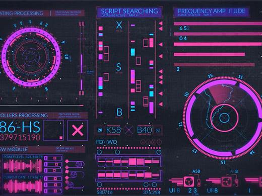AE模板：300组HUD图形界面UI动画包Head Up Display Pack