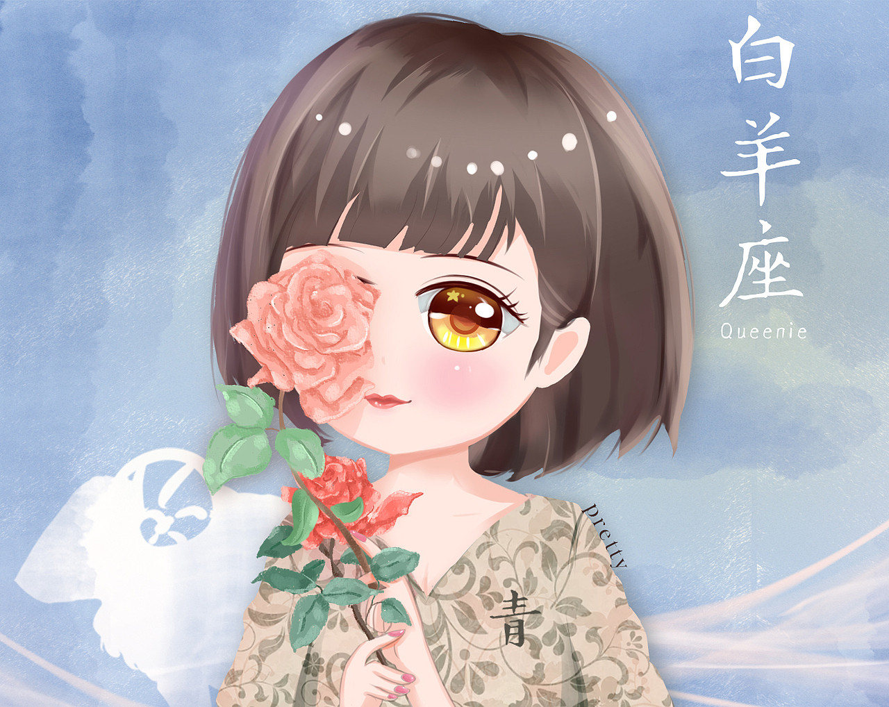 手绘头像插画（图ZMTg1NjExNjky） - 商业插画 - 站酷设计师Winner公主原创素材 - 站酷ZCOOL