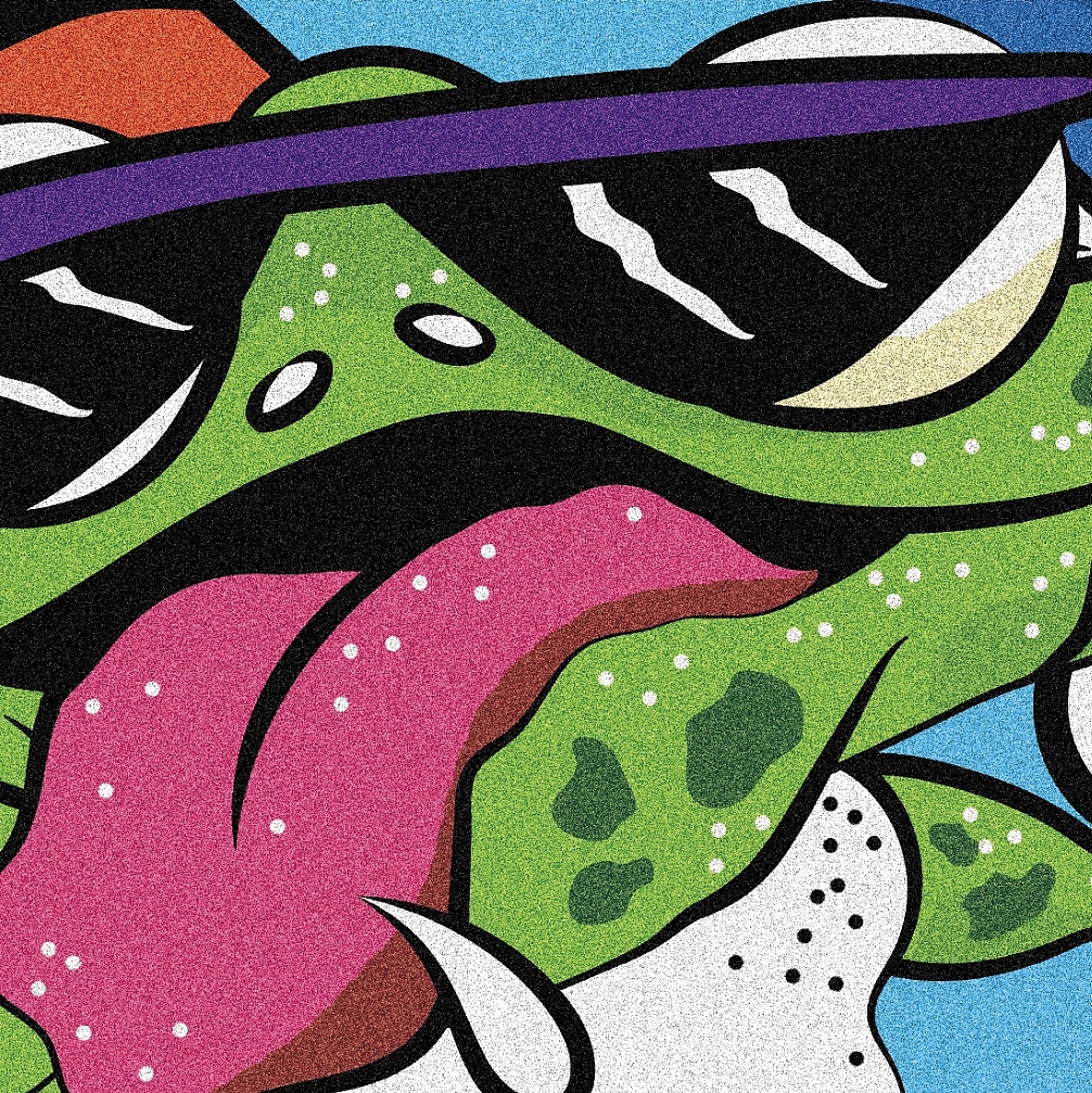 牛蛙主题餐厅墙画ai版