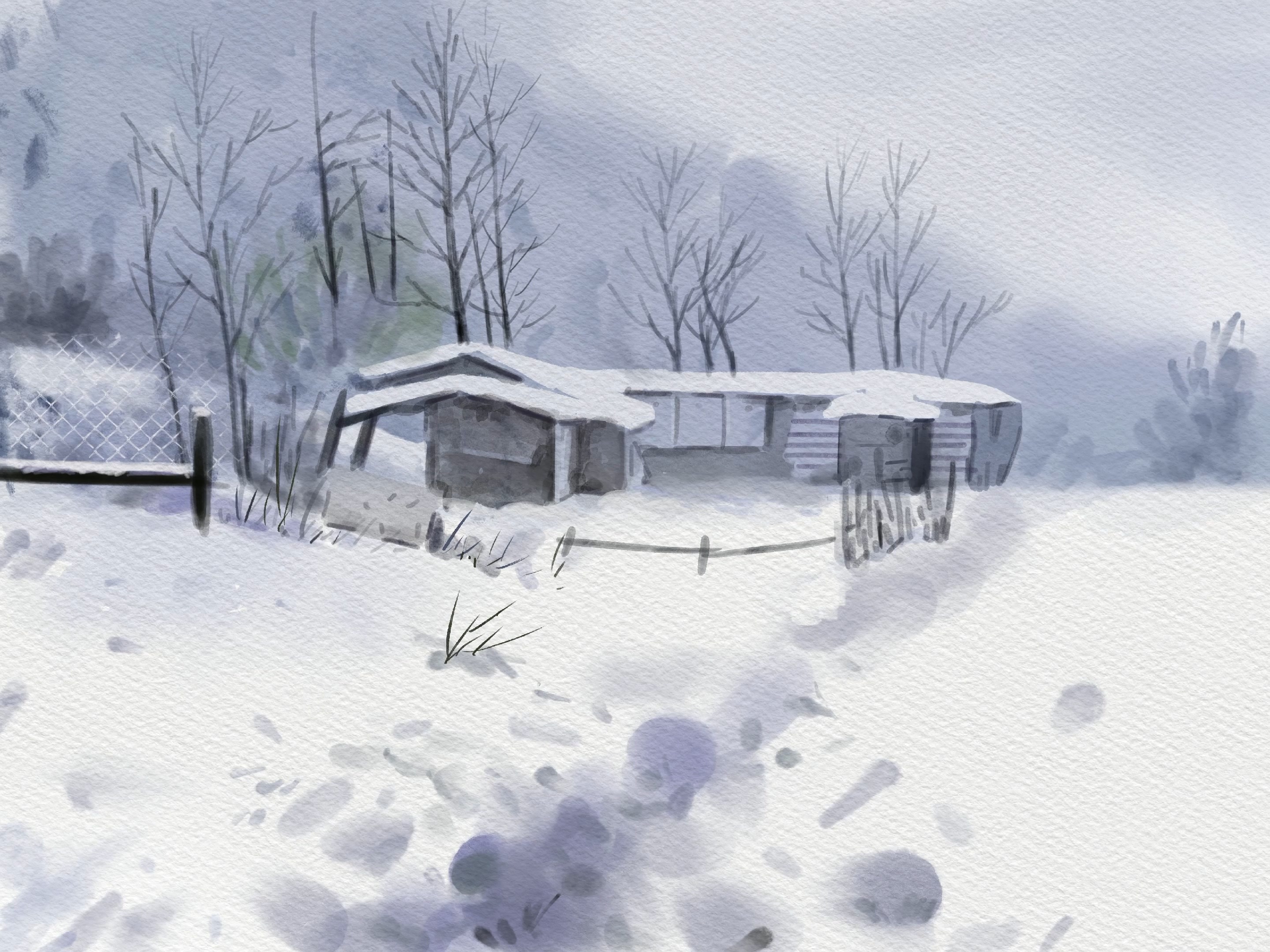 北京什么时候下雪？|纯艺术|绘画|黄有维水彩 - 原创作品 - 站酷 (ZCOOL)