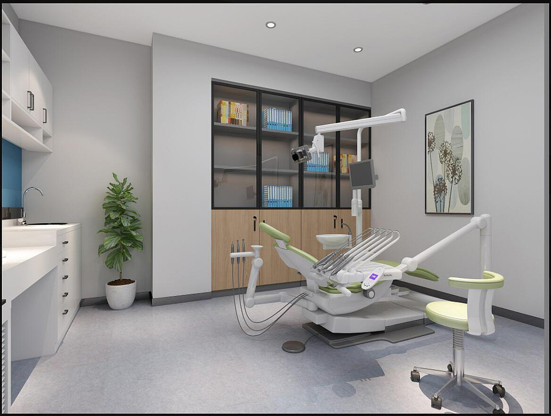 口腔门诊部设计牙科门诊部设计342㎡的临街牙科门诊