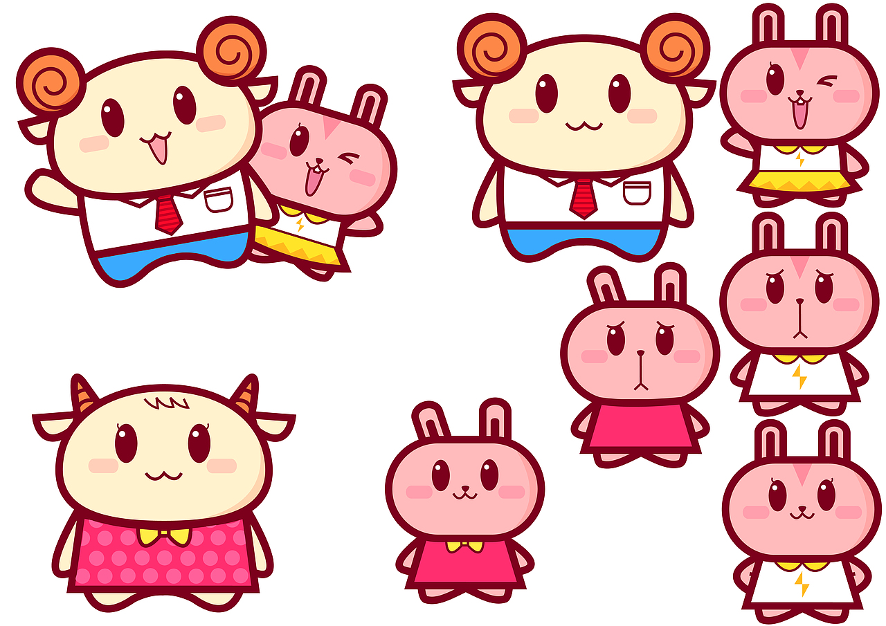 IPStore数码馆掌柜小羊系列插图、漫画