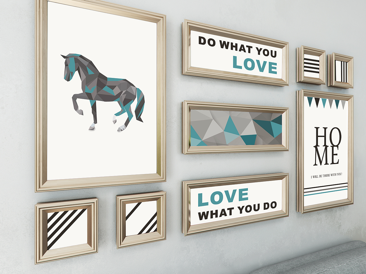 几何色彩回归之梦为马