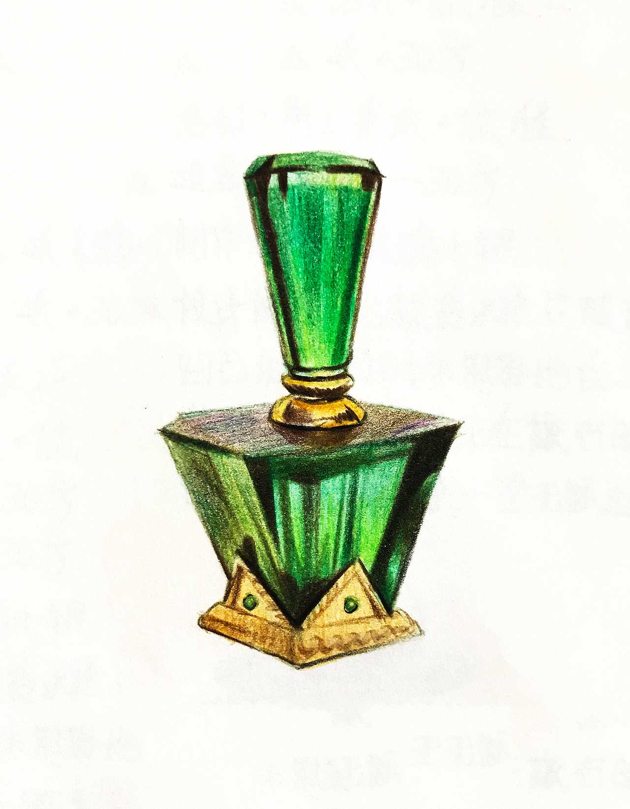 手绘香水瓶|纯艺术|绘画|李炸裂_原创作品-站酷zcool