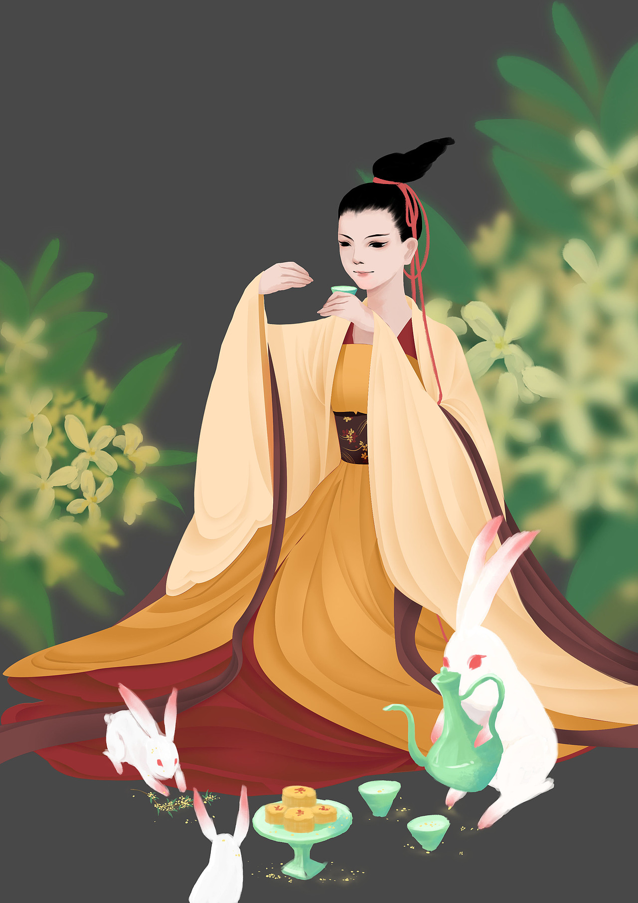 敬月神（图ZMTg2NDg4NDQ4） - 图案 - 站酷设计师WAYUN原创素材 - 站酷ZCOOL