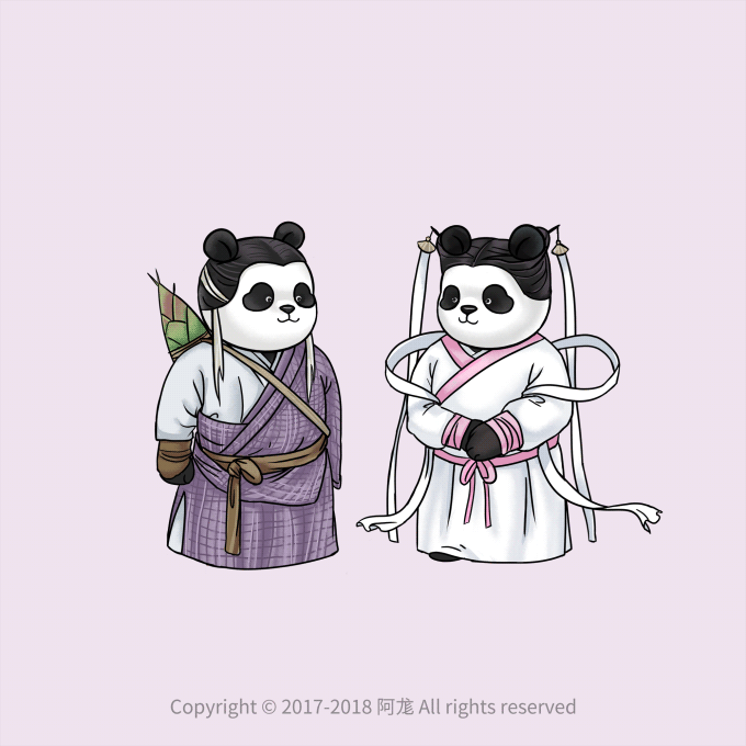 七夕滚粮来了，滚滚版经典情侣合集（图ZMTI1NDU5NzUy） - 艺术插画 - 站酷设计师阿尨原创素材 - 站酷ZCOOL