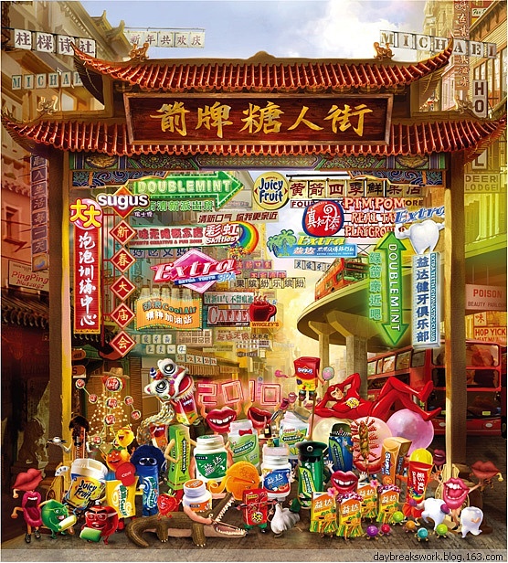 箭牌集团2010年历《箭牌糖人街》(图ZNDYxMjc2) - 商业插画 - 站酷设计师银河电波原创素材 - 站酷ZCOOL