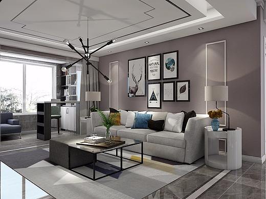 紫黑现代衣柜（爵士灰+香榭白）