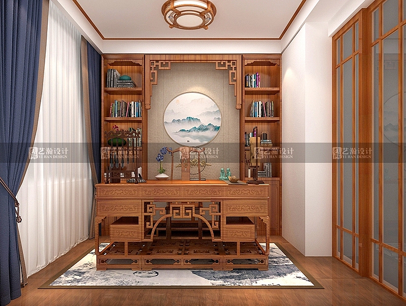 家装效果图设计装修设计室内设计中式风格效果图