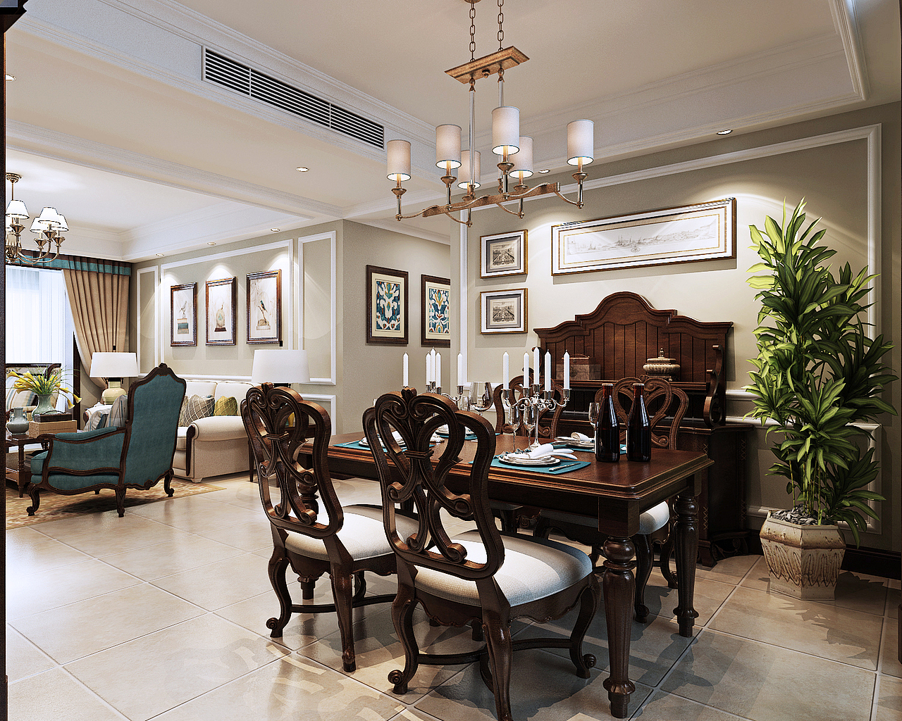 【盛邦大都会】-139㎡三室两厅-简美（图ZNjgwODc4MTY=） - 家装设计 - 站酷设计师金舍壹壹原创素材 - 站酷ZCOOL