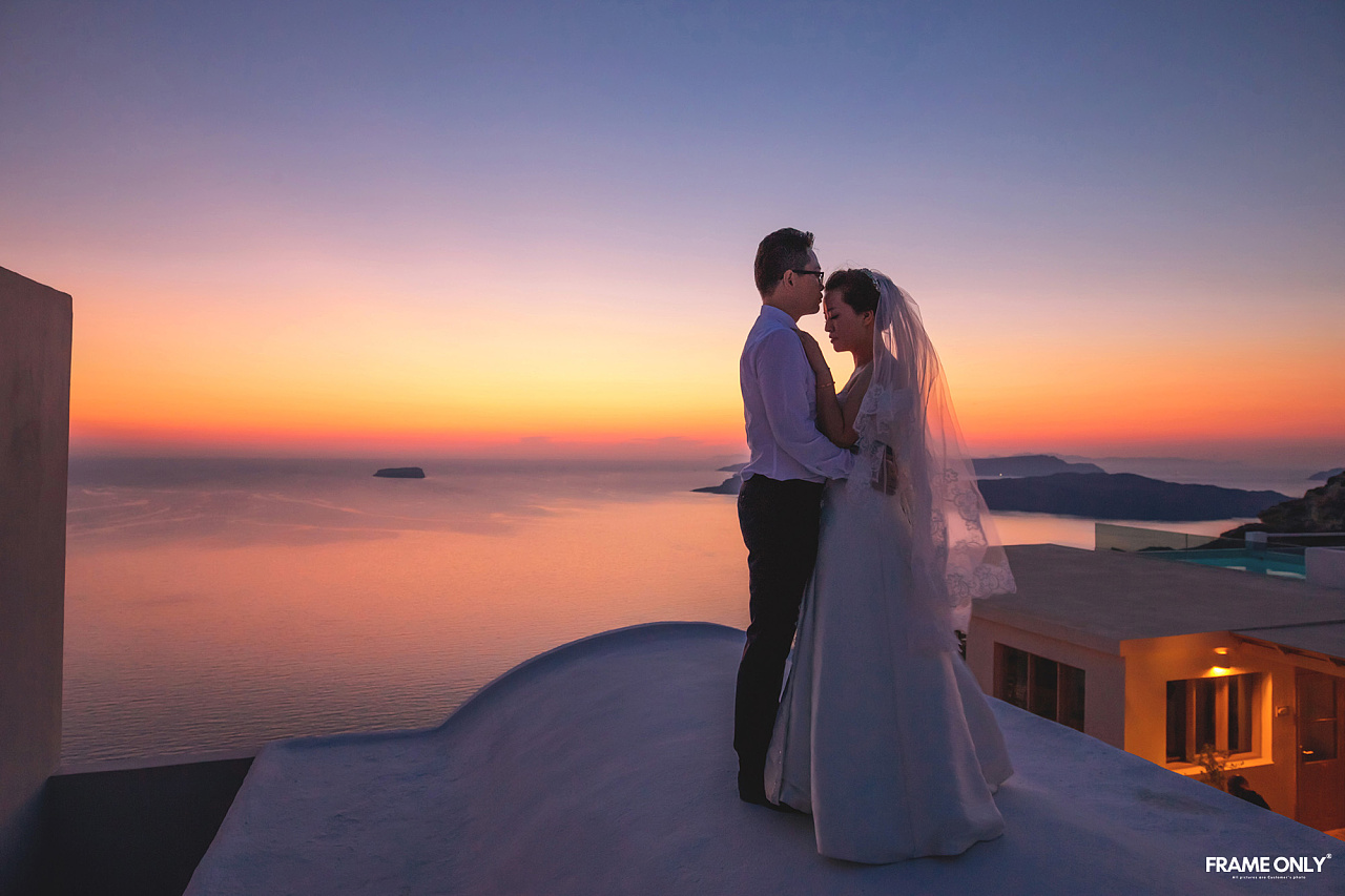 希腊婚纱旅拍_迪丽热巴希腊婚纱图片