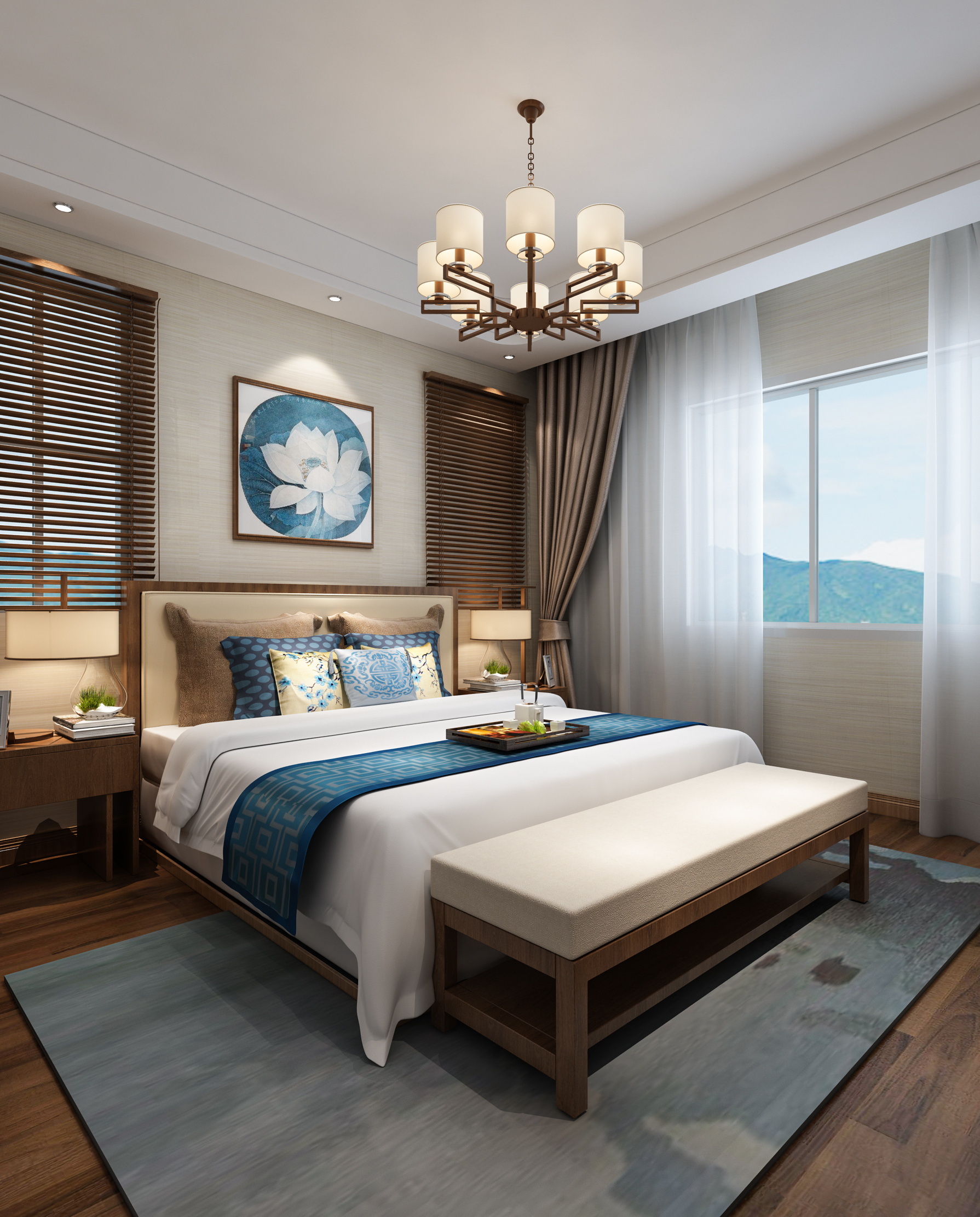 一九九二效果图-家装新中式