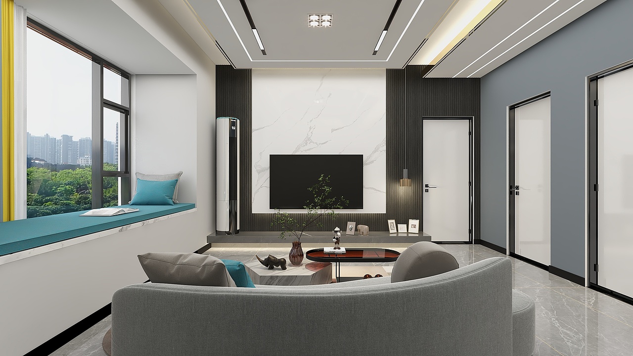 四川成都华汇天地(100平方现代轻奢三居室)