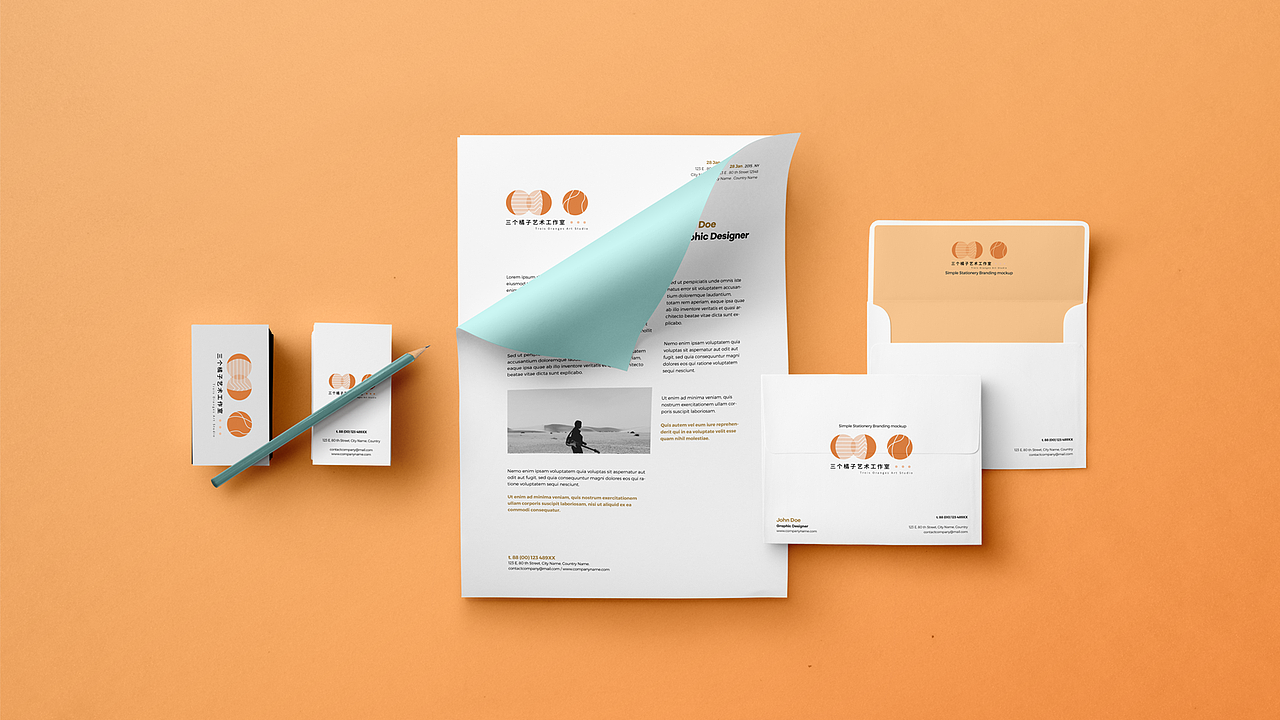 logo vi设计——三个橘子(部分