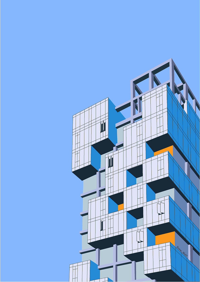 建筑立面插画练习