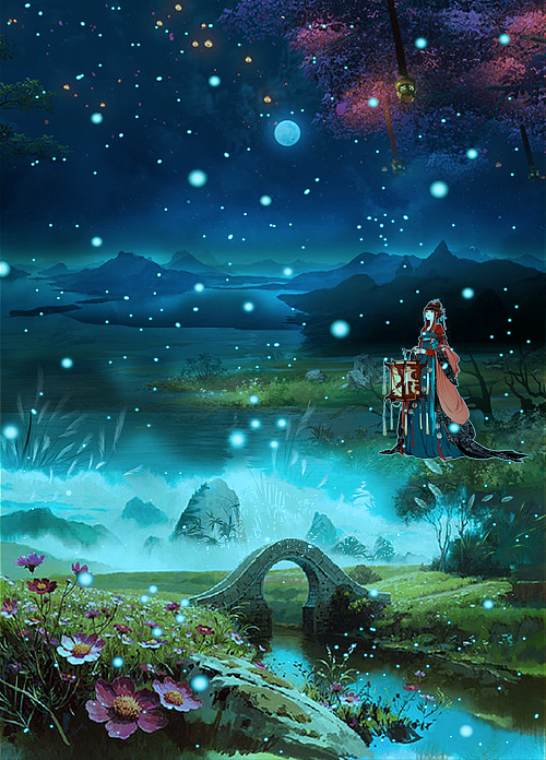 动漫夜景（图ZMjEyMTk0NTU2） - 其他平面 - 站酷设计师珞君原创素材 - 站酷ZCOOL