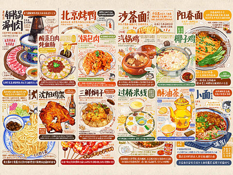 近3月美食插画合集