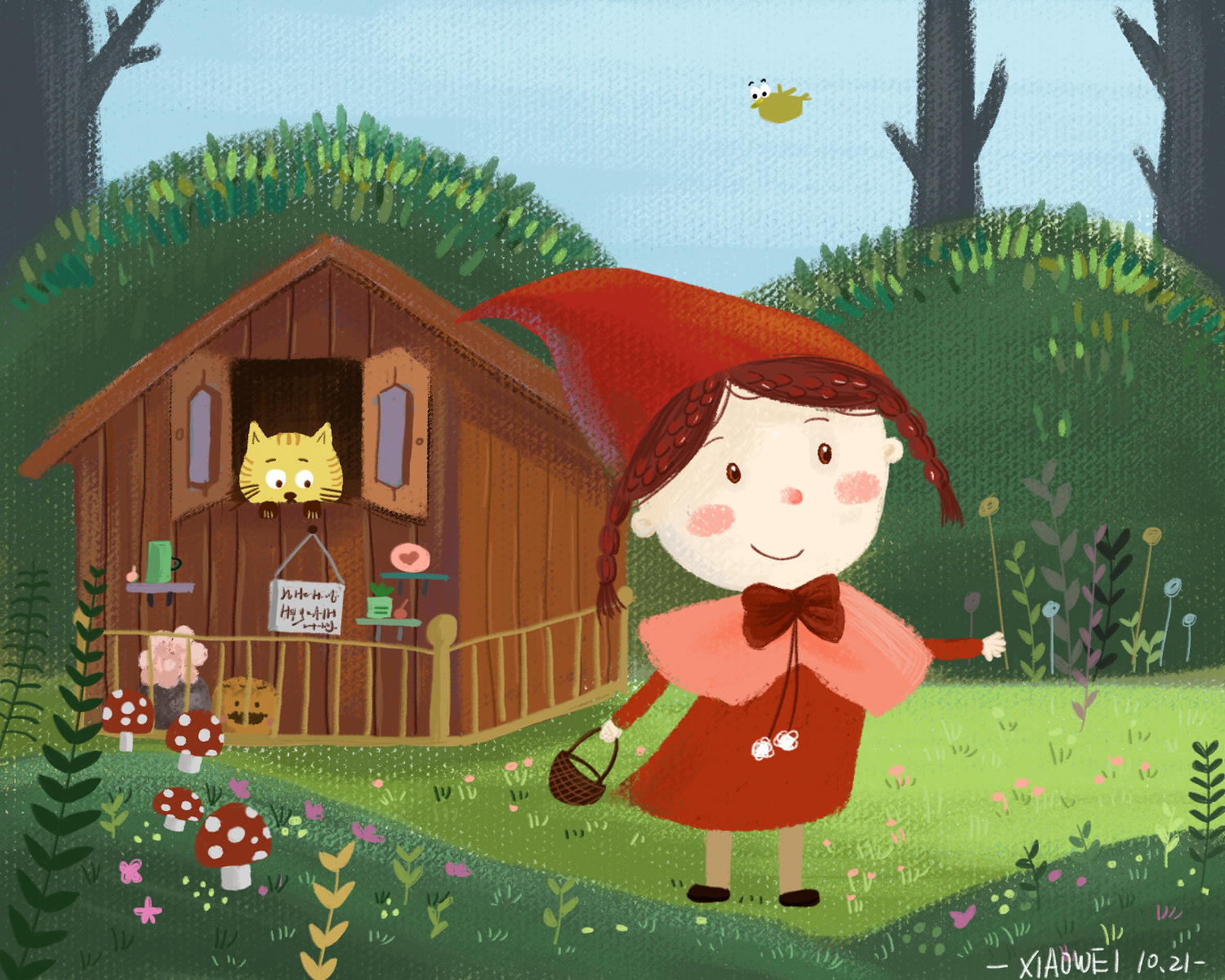 小红帽绘本|插画|儿童插画|Sa_sakura - 原创作品 - 站酷 (ZCOOL)