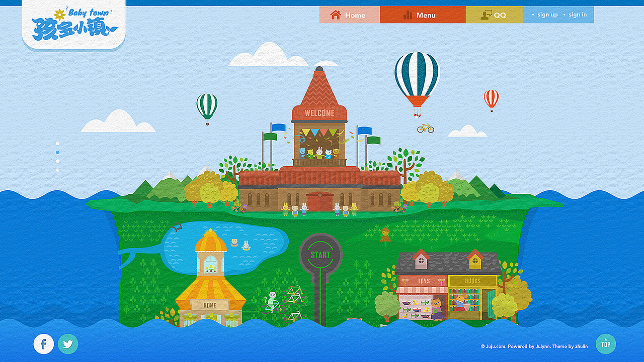 baby town 孩宝小镇（图ZMTk2Mzk2OTI=） - 门户网站 - 站酷设计师Miss_Juju原创素材 - 站酷ZCOOL