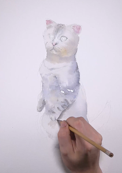 呆呆的小猫（图ZMTc5Mzg3MzE2） - 绘画 - 站酷设计师萃艺博课堂原创素材 - 站酷ZCOOL