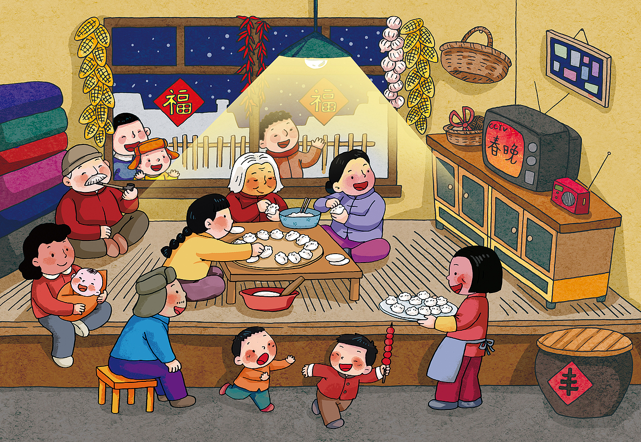 2021农村整改挂历插画（图ZMjQ2NjAyMTIw） - 商业插画 - 站酷设计师哈皮黑儿原创素材 - 站酷ZCOOL