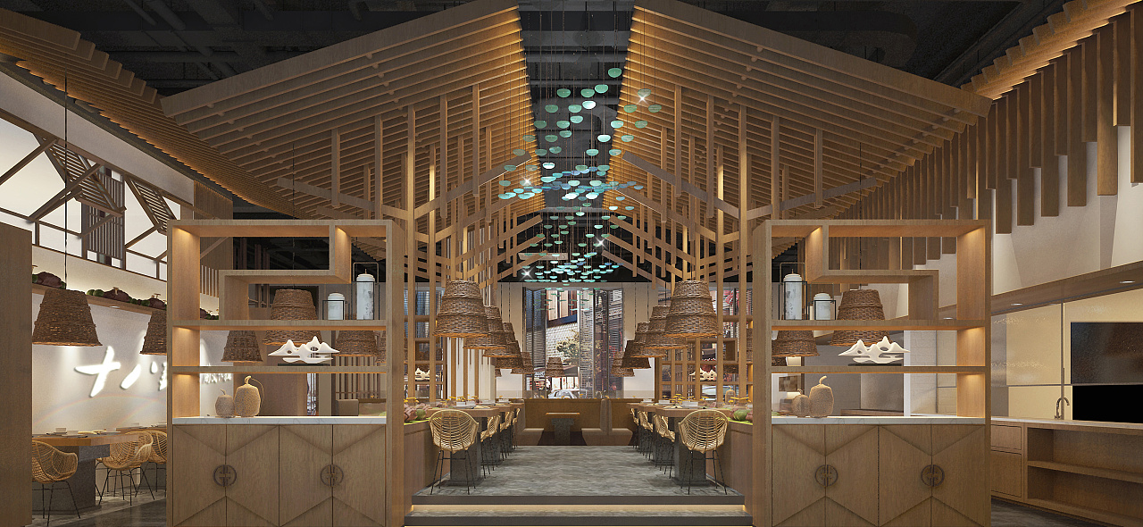 工装——野生菌特色餐厅|空间|家装设计|z00389290 - 原创作品 - 站酷