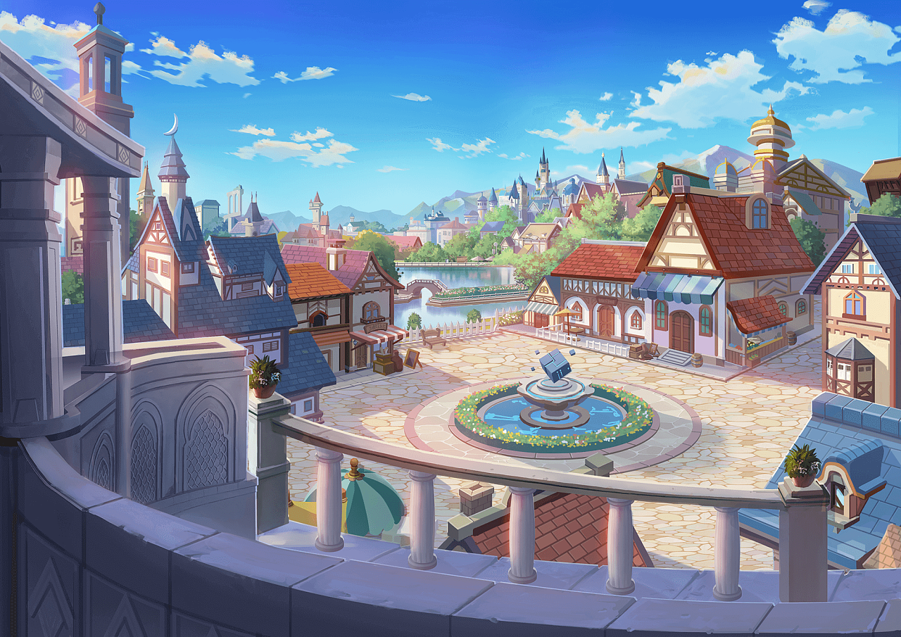 一个日系场景|插画|游戏原画|子今水郡 - 原创作品 - 站酷 (zcool)