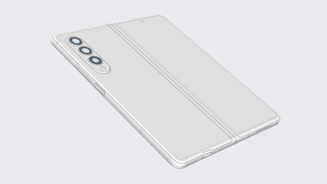 samsung三星galaxy z fold3折叠屏手机 3d模型