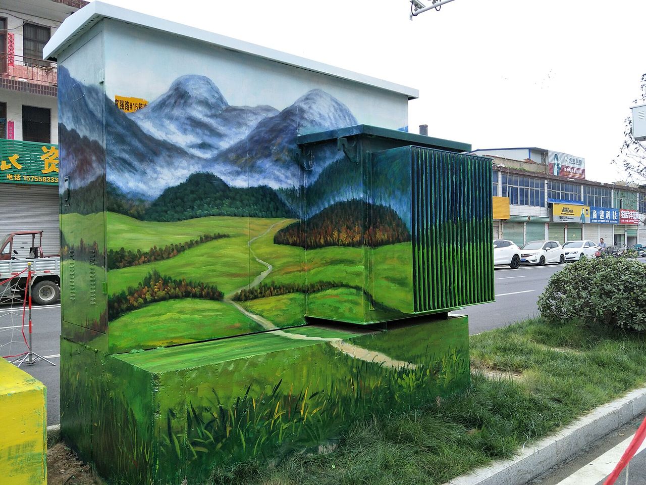 阜阳界首市——富强路变电箱彩绘（图ZMTM3NTU5OTEy） - 新锐潮流插画 - 站酷设计师波普文化传媒原创素材 - 站酷ZCOOL