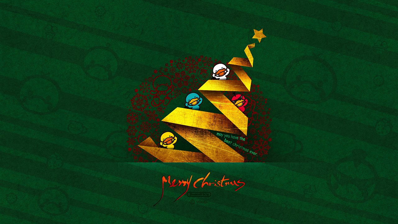 鸭嘴兽男孩圣诞系列高清电脑壁纸9张