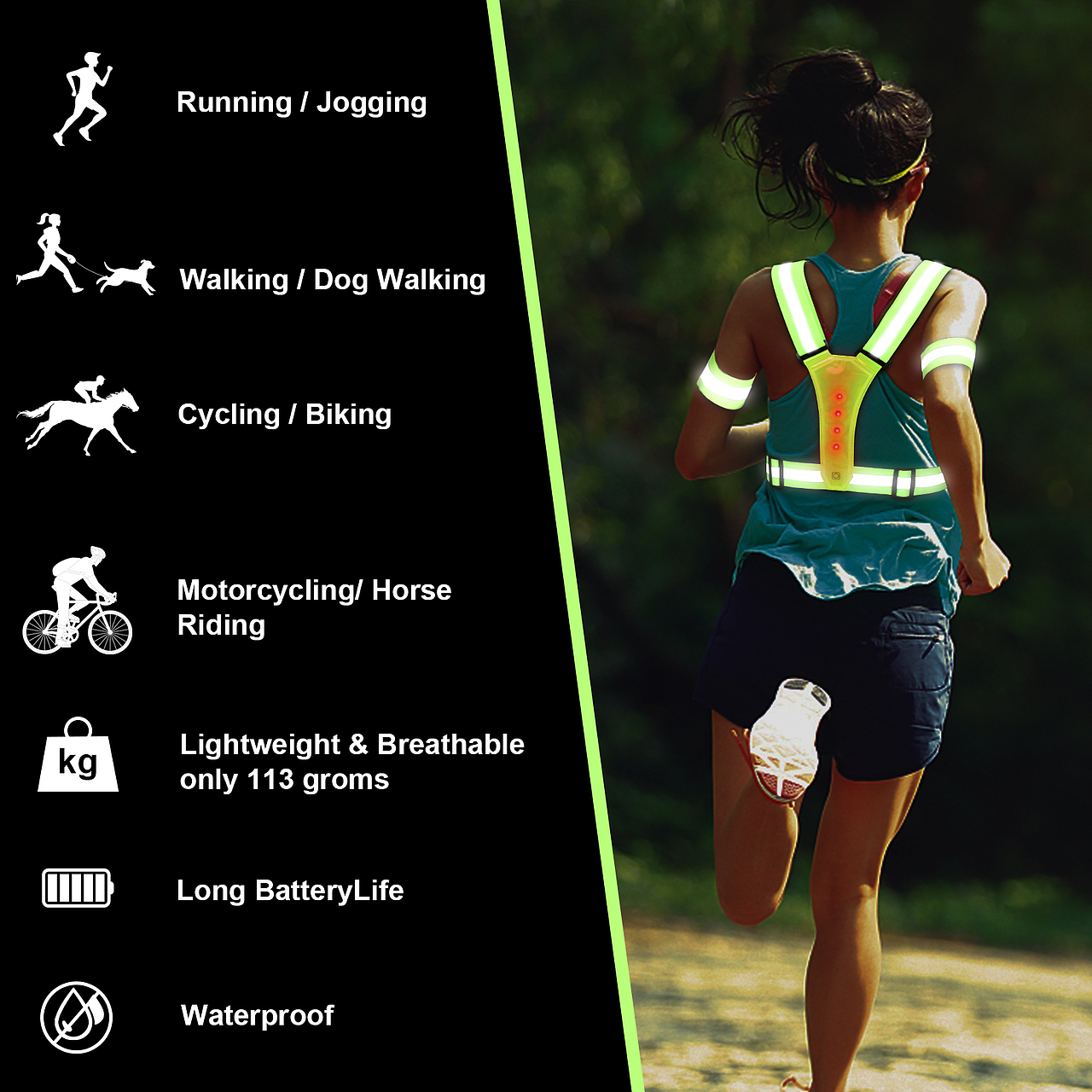 亚马逊摄影设计 | 夜跑夜光背心