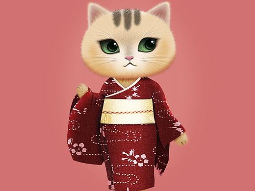 和服小猫咪